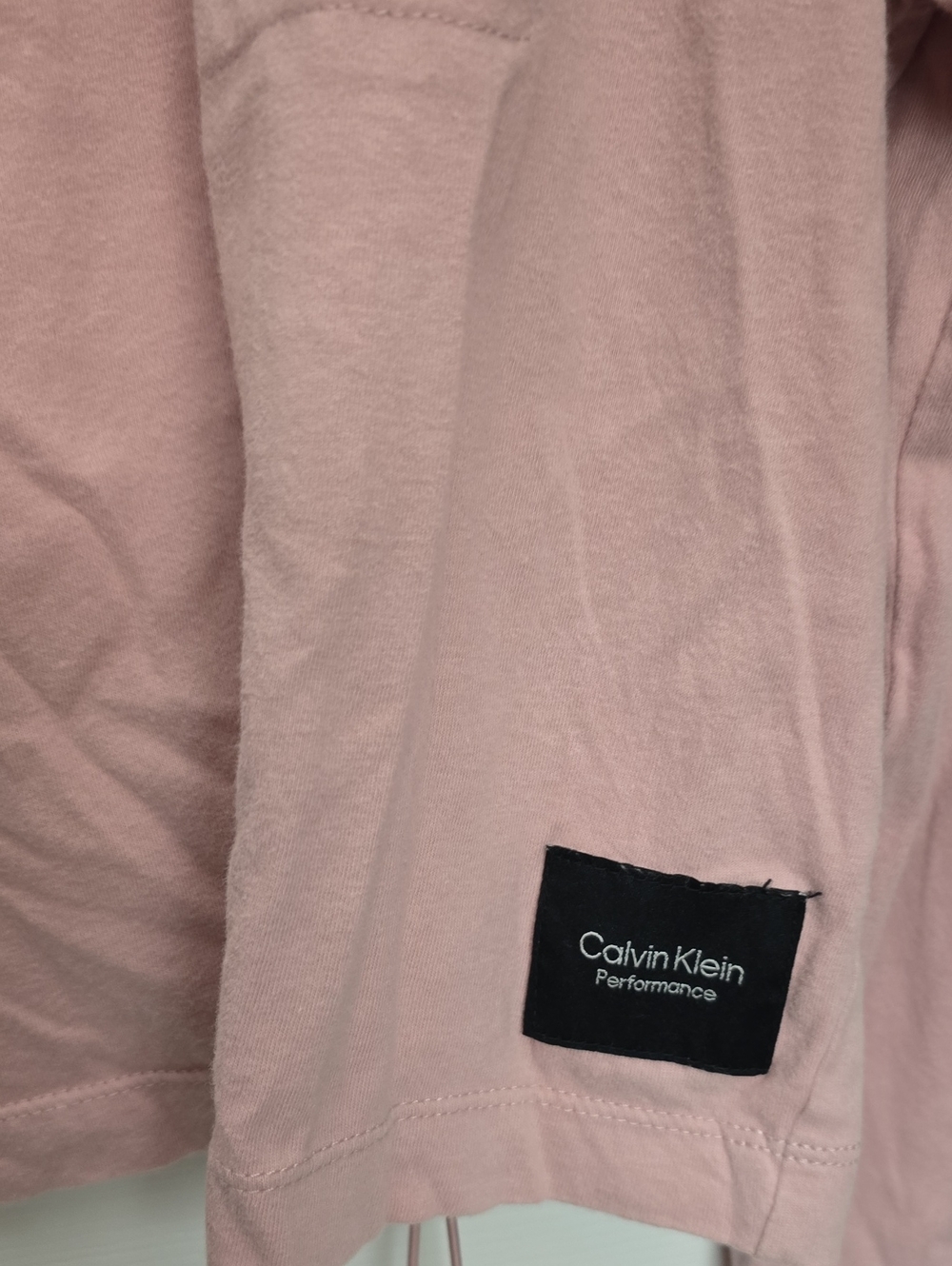 Calvin Klein Performance pink cropped drawstring utility top - Picture 3 of 4